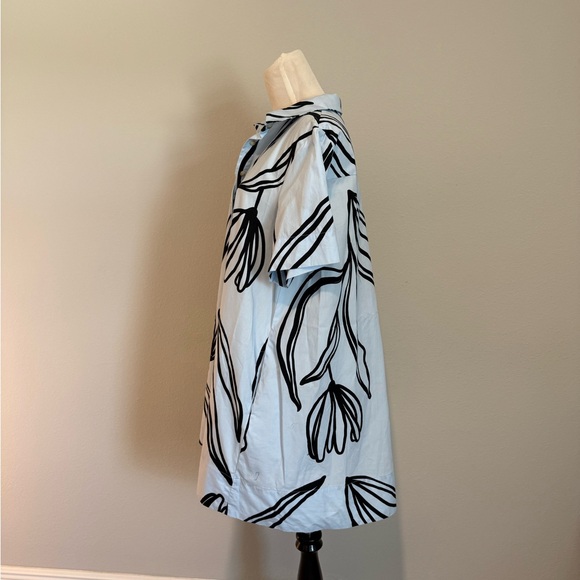 Anthropologie Pollie Short Sleeve Swing Mini Dress SIZE LARGE // MSRP $148 - Picture 3 of 6